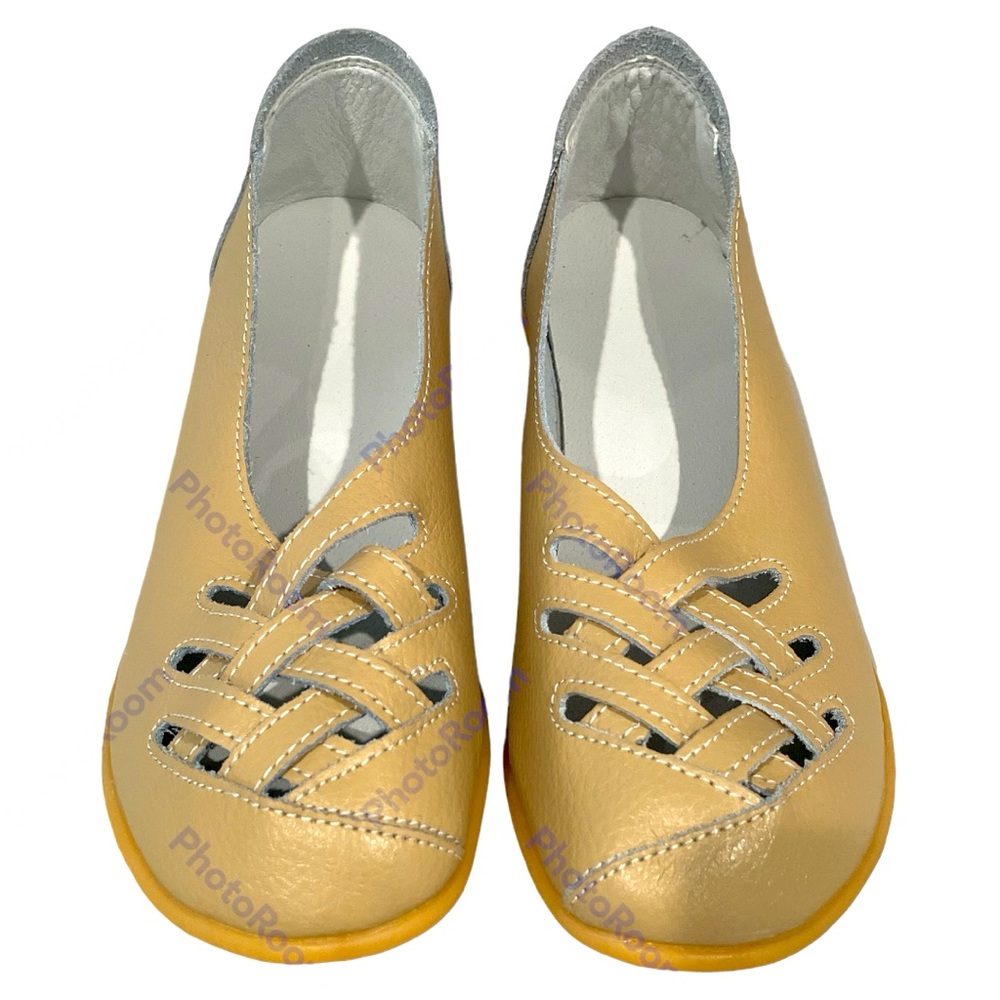 Women's Cowhide Leather Loafers Flats Sandals Slip-On SIZE 41 #41